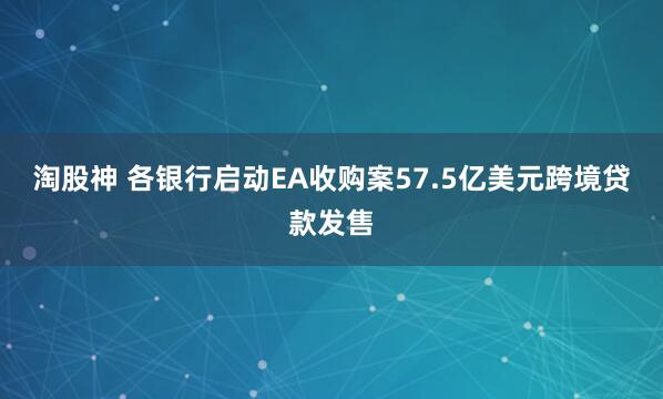 淘股神 各银行启动EA收购案57.5亿美元跨境贷款发售
