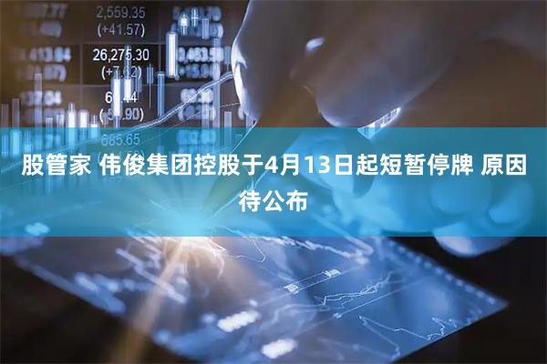 股管家 伟俊集团控股于4月13日起短暂停牌 原因待公布