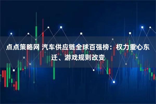 点点策略网 汽车供应链全球百强榜：权力重心东迁、游戏规则改变