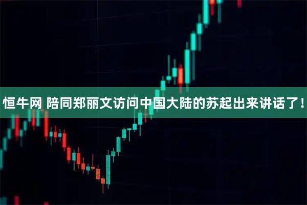恒牛网 陪同郑丽文访问中国大陆的苏起出来讲话了！