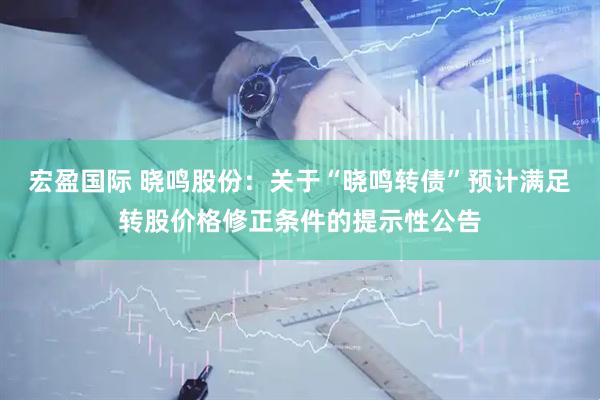 宏盈国际 晓鸣股份：关于“晓鸣转债”预计满足转股价格修正条件的提示性公告